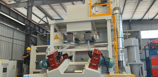 渝北板材除锈强化，通过式抛丸机应用案例