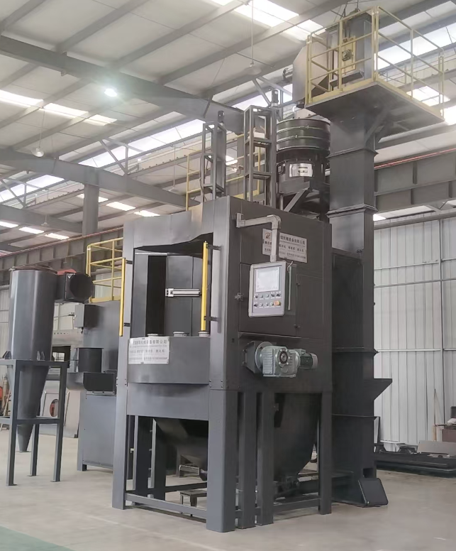 渝北转盘式喷砂机 提升圆形工件处理效率